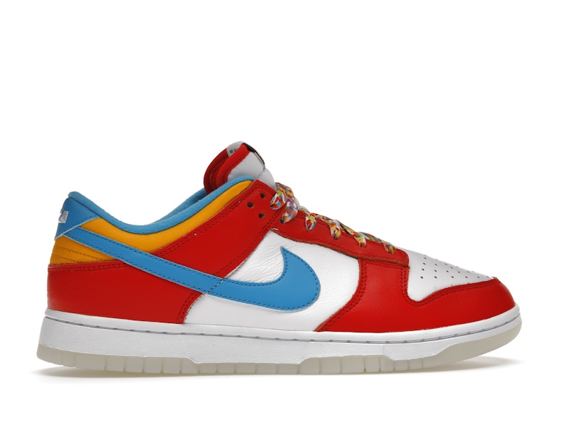 Nike Dunk Low Qs Lebron James Fruity Pebbles - Habanero Red/Laser Blue/White - DH8009-600 - 36