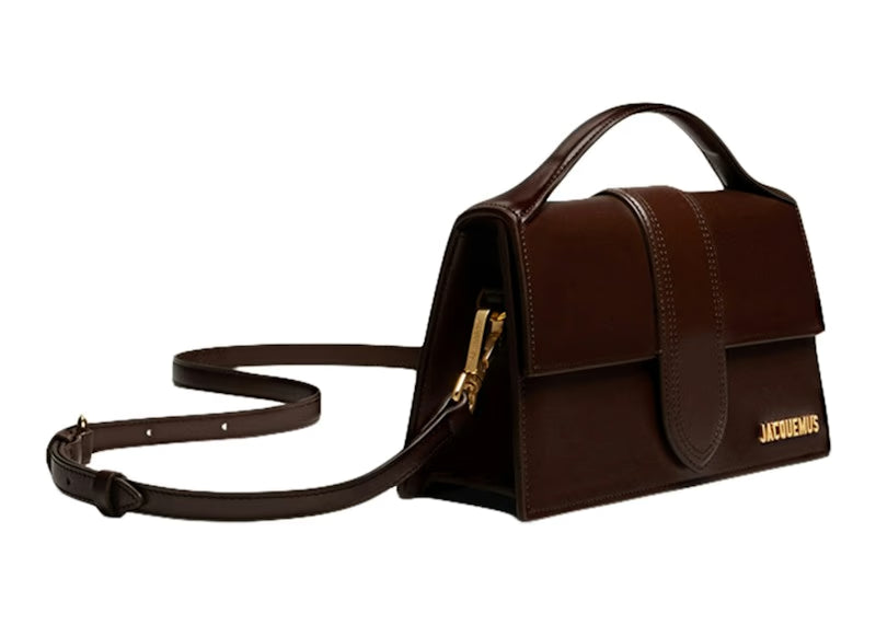 Jacquemus Le Grand Bambino Crossbody Flap Bag Dark Brown - vue vue 2