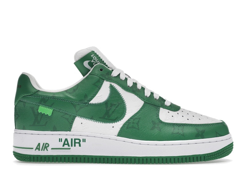 Louis Vuitton Nike Air Force 1 Low By Virgil Abloh White Green, vista a 360 gradi 1 di 36