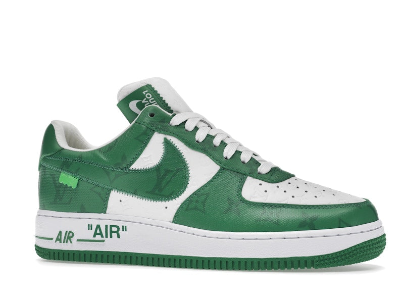 Louis Vuitton Nike Air Force 1 Low By Virgil Abloh White Green, vista a 360 gradi 3 di 36
