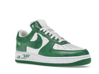 Louis Vuitton Nike Air Force 1 Low By Virgil Abloh White Green, vista a 360 gradi 5 di 36