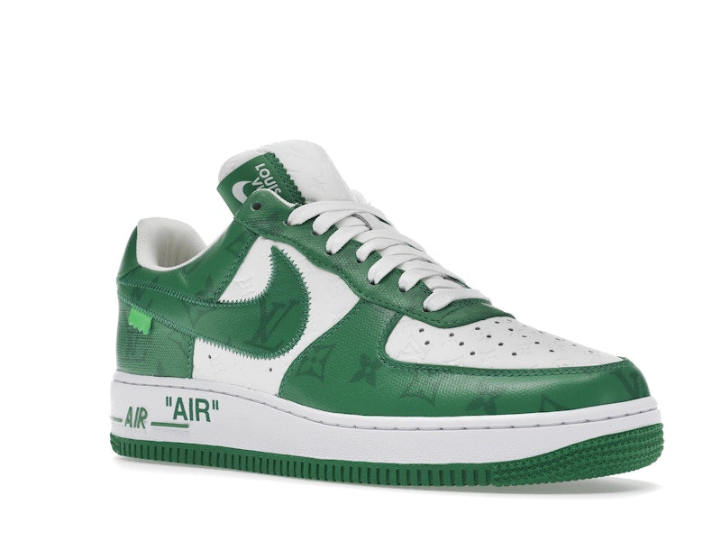 Louis Vuitton Nike Air Force 1 Low By Virgil Abloh White Green, vista a 360 gradi 5 di 36