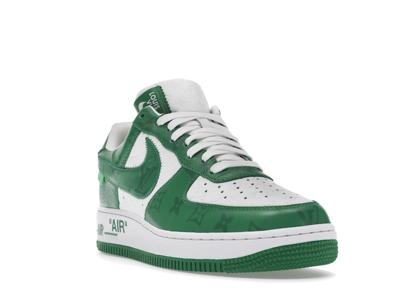 Louis Vuitton Nike Air Force 1 Low By Virgil Abloh White Green, vista a 360 gradi 7 di 36