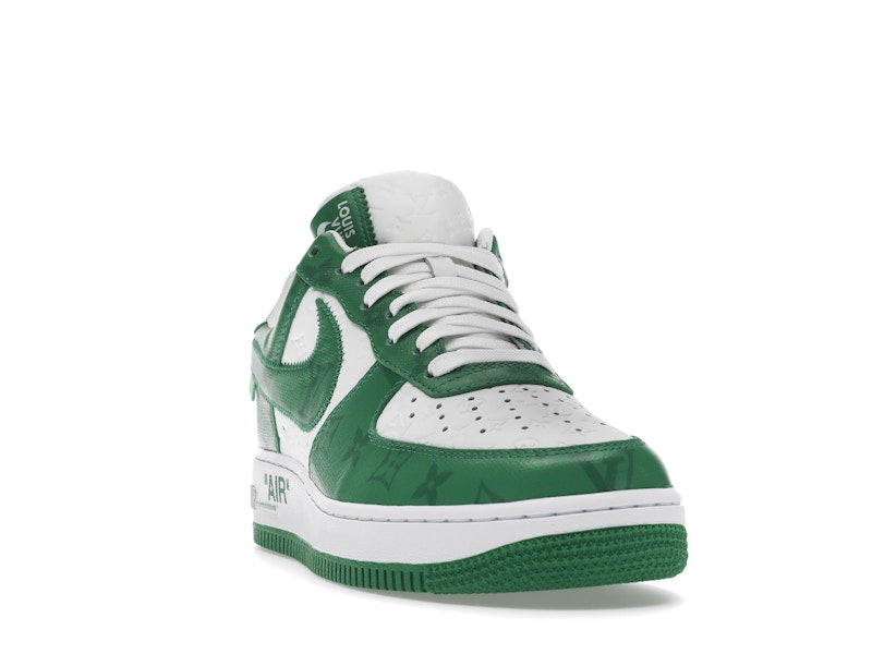 Louis Vuitton Nike Air Force 1 Low By Virgil Abloh White Green, vista a 360 gradi 8 di 36