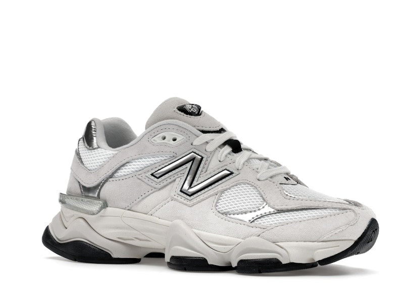 New Balance 9060 White Black Metallic Silver, vista a 360 gradi 4 di 36