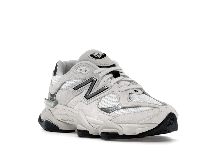 New Balance 9060 White Black Metallic Silver, vista a 360 gradi 6 di 36