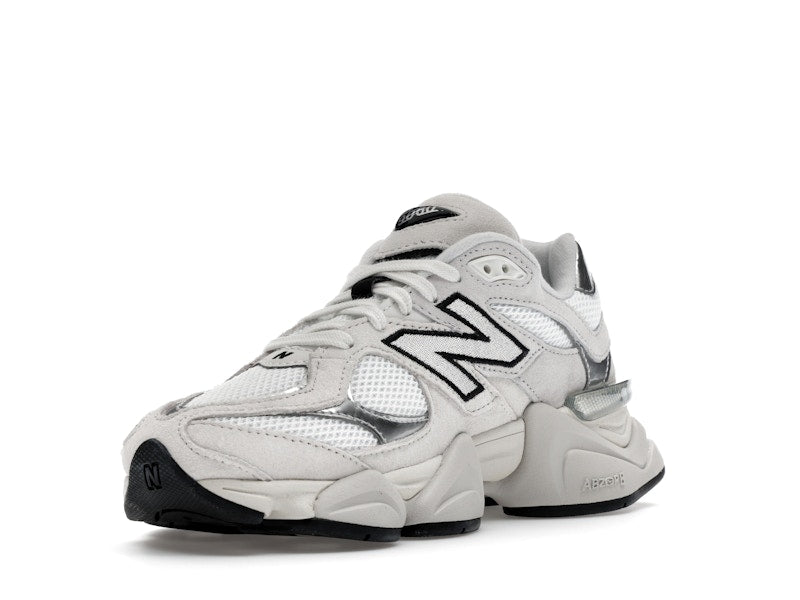 New Balance 9060 White Black Metallic Silver, vista a 360 gradi 14 di 36