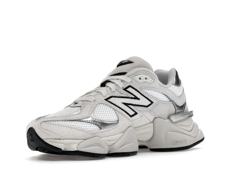 New Balance 9060 White Black Metallic Silver, vista a 360 gradi 15 di 36