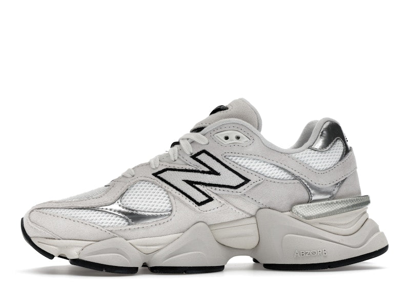 New Balance 9060 White Black Metallic Silver, vista a 360 gradi 18 di 36