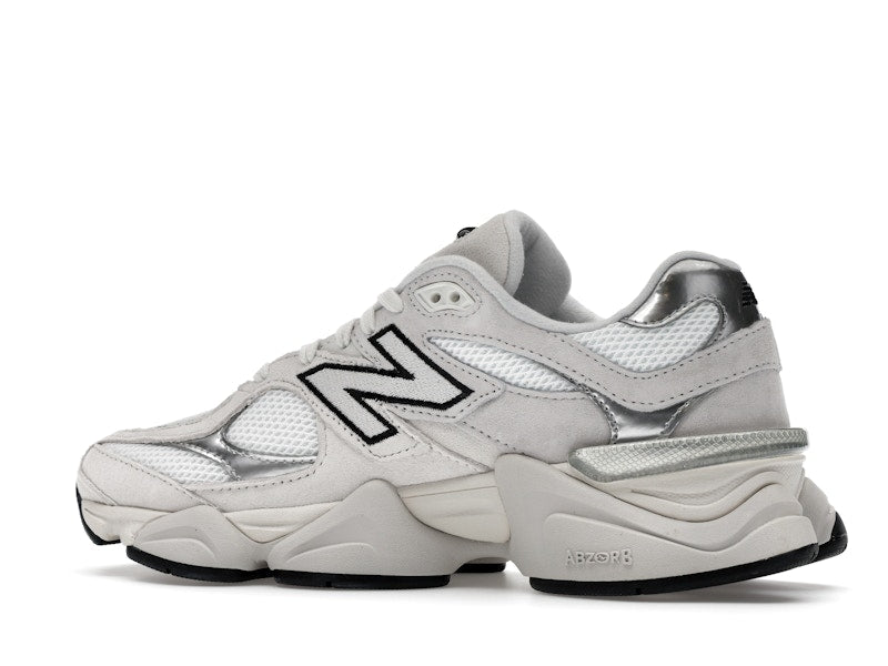 New Balance 9060 White Black Metallic Silver, vista a 360 gradi 21 di 36