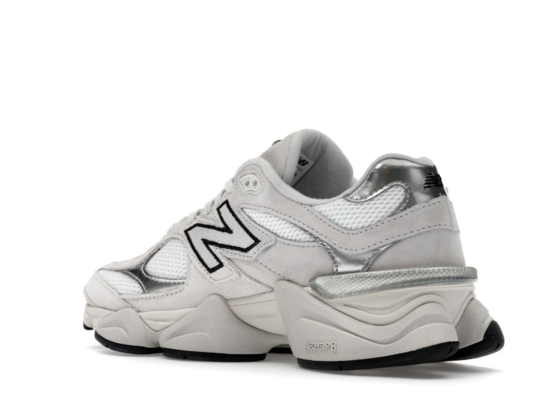 New Balance 9060 White Black Metallic Silver, vista a 360 gradi 23 di 36
