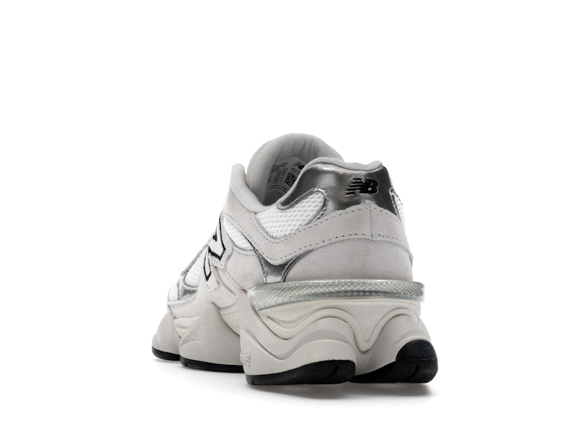 New Balance 9060 White Black Metallic Silver, vista a 360 gradi 26 di 36