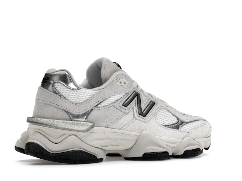 New Balance 9060 White Black Metallic Silver, vista a 360 gradi 34 di 36