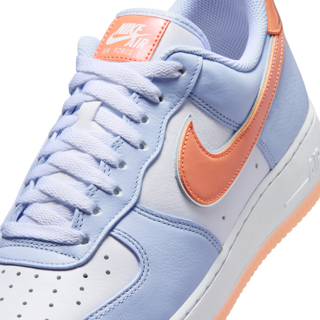 Nike Air Force 1 Low '07 Hydrogen Blue Orange Frost - vue detail