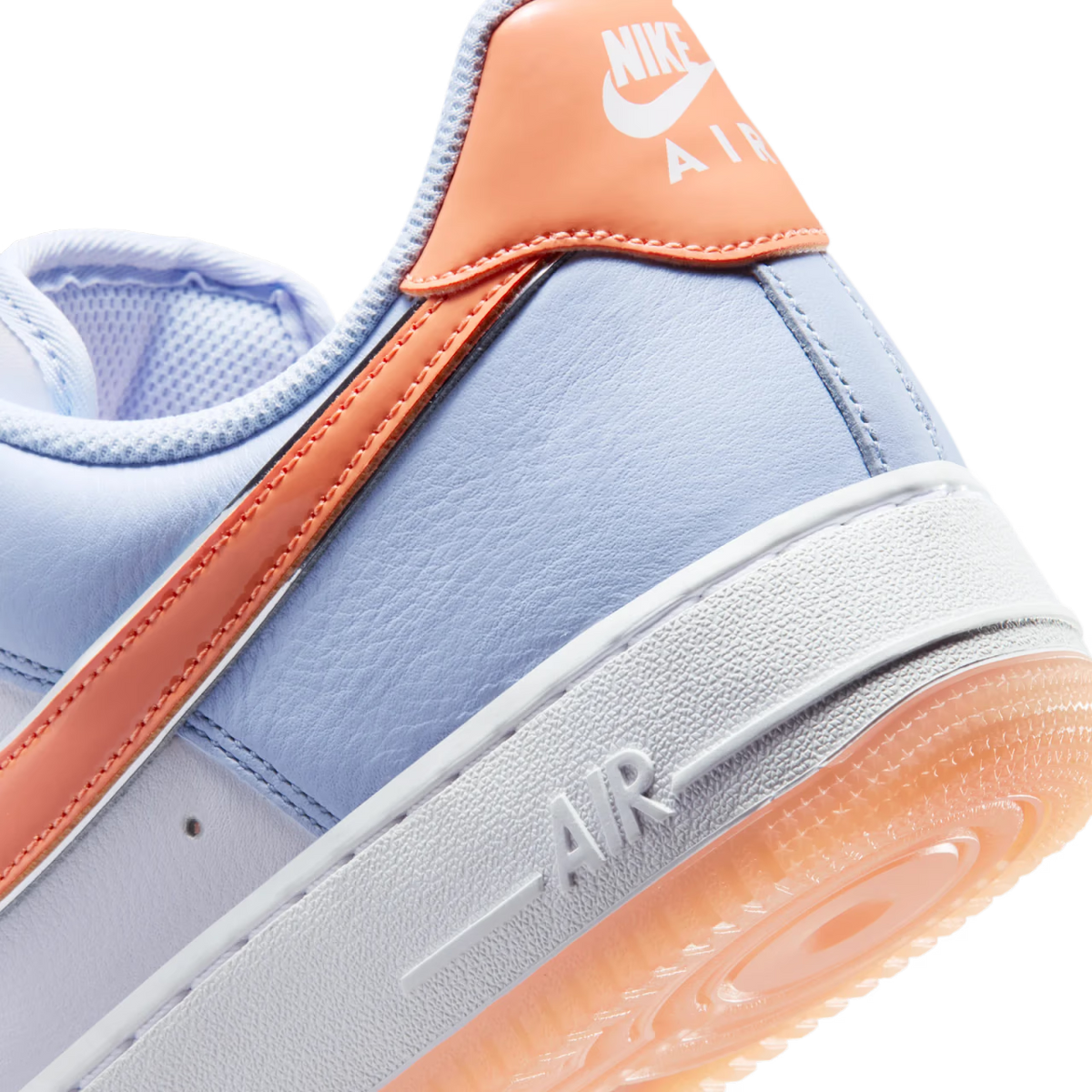 Nike Air Force 1 Low '07 Hydrogen Blue Orange Frost - vue detail 2