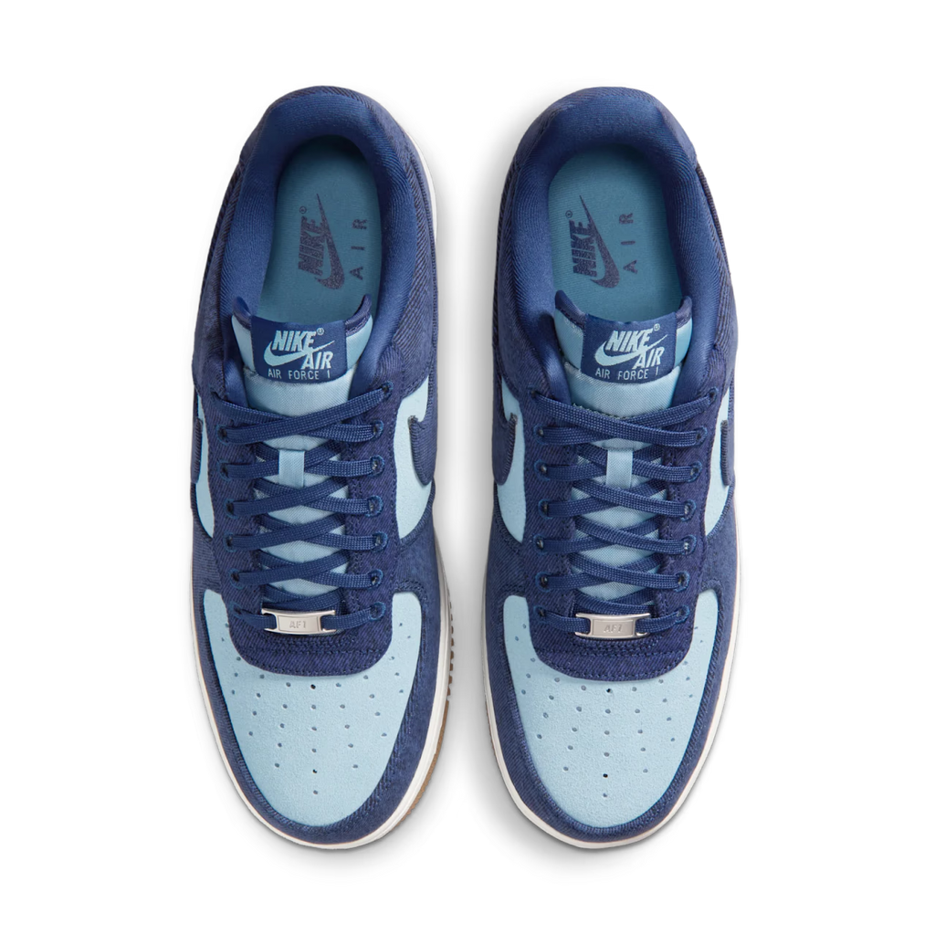 Nike Air Force 1 Low '07 LV8 Denim Navy Worn Blue - vue dessus