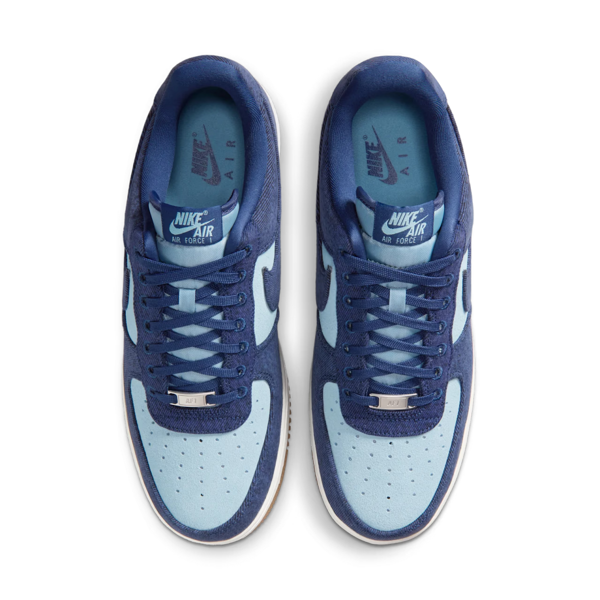 Nike Air Force 1 Low '07 LV8 Denim Navy Worn Blue - vue dessus