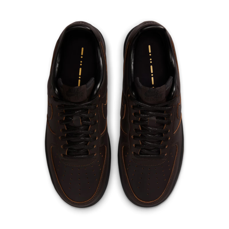 Nike Air Force 1 Low '07 PRM Morse Code Velvet Brown Black - vue dessus