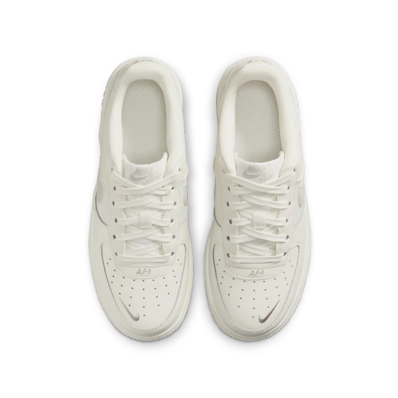 Nike Air Force 1 Low Sail Light Bone (GS) - vue dessus