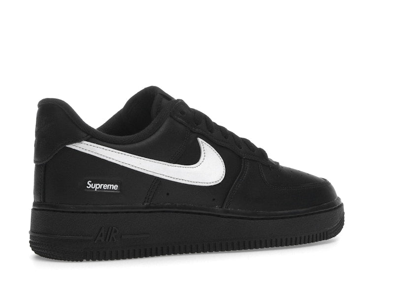 Nike Air Force 1 Low Supreme Black White, vista a 360 gradi 34 di 36