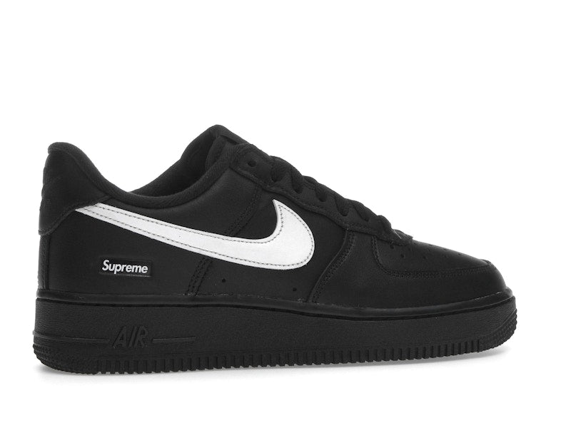 Nike Air Force 1 Low Supreme Black White, vista a 360 gradi 35 di 36