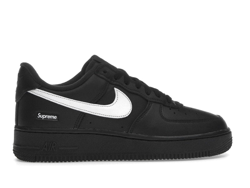 Nike Air Force 1 Low Supreme Black White, vista a 360 gradi 36 di 36