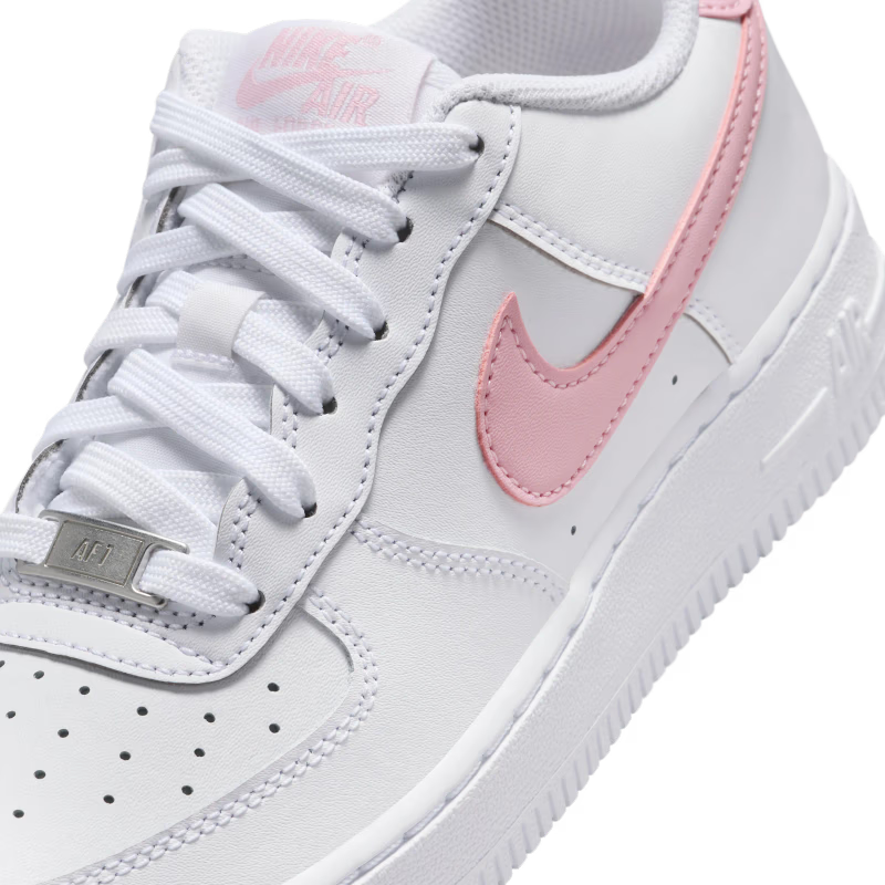 Nike Air Force 1 Low White Medium Soft Pink (GS) - vue detail