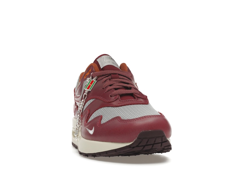 Nike Air Max 1 Patta Waves Rush Maroon With Bracelet, vista a 360 gradi 9 di 36
