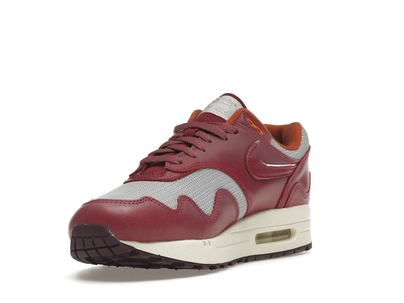 Nike Air Max 1 Patta Waves Rush Maroon With Bracelet, vista a 360 gradi 14 di 36