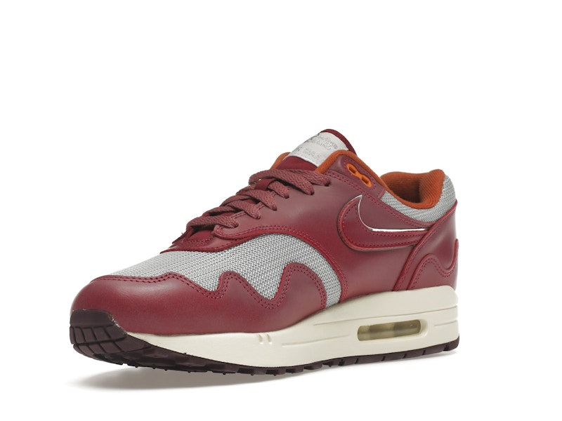 Nike Air Max 1 Patta Waves Rush Maroon With Bracelet, vista a 360 gradi 15 di 36