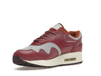 Nike Air Max 1 Patta Waves Rush Maroon With Bracelet, vista a 360 gradi 15 di 36