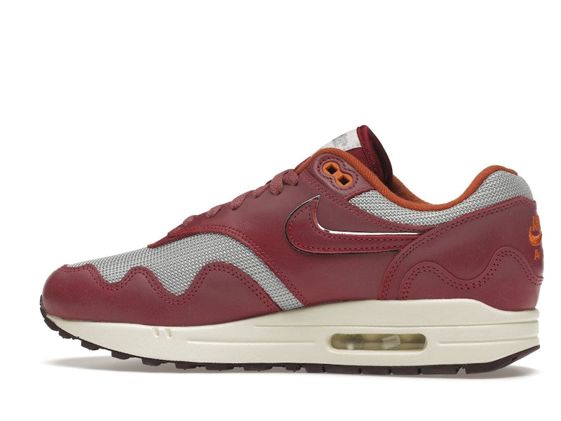 Nike Air Max 1 Patta Waves Rush Maroon With Bracelet, vista a 360 gradi 21 di 36