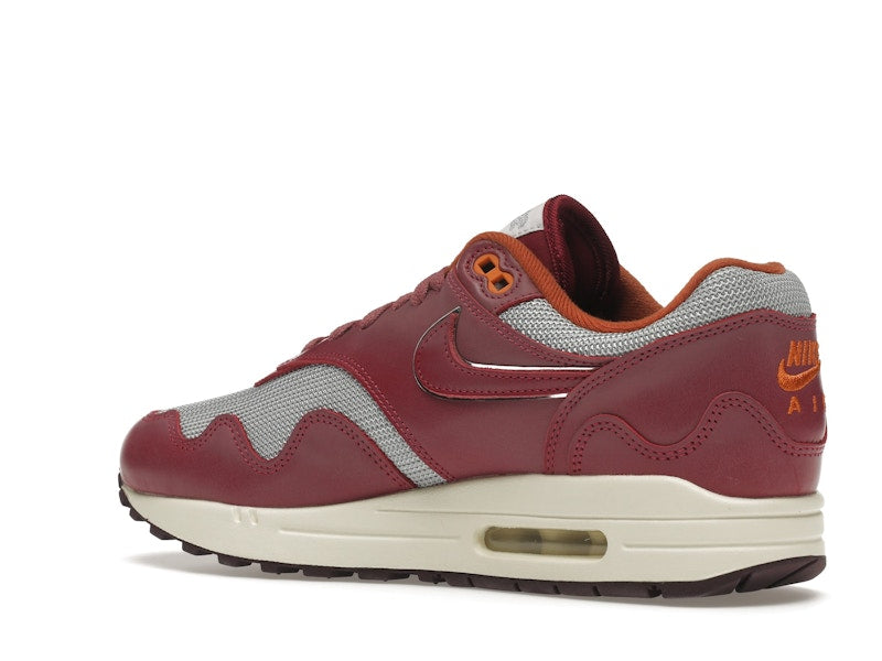 Nike Air Max 1 Patta Waves Rush Maroon With Bracelet, vista a 360 gradi 23 di 36