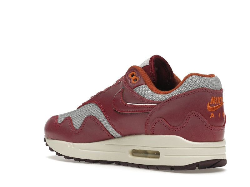Nike Air Max 1 Patta Waves Rush Maroon With Bracelet, vista a 360 gradi 24 di 36