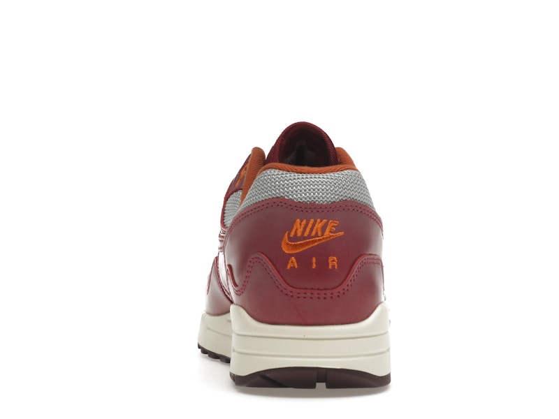 Nike Air Max 1 Patta Waves Rush Maroon With Bracelet, vista a 360 gradi 28 di 36