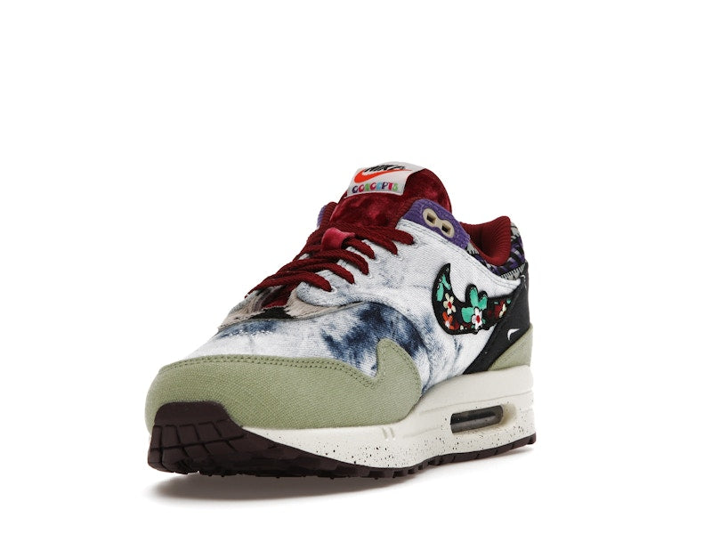 Nike Air Max 1 SP Concepts Denim Olive Canvas, vista a 360 gradi 13 di 36