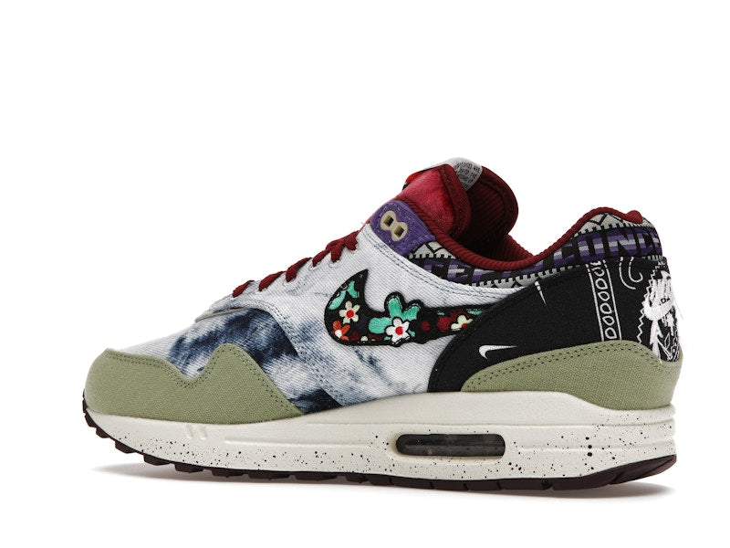Nike Air Max 1 SP Concepts Denim Olive Canvas, vista a 360 gradi 22 di 36