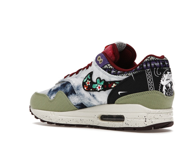 Nike Air Max 1 SP Concepts Denim Olive Canvas, vista a 360 gradi 23 di 36