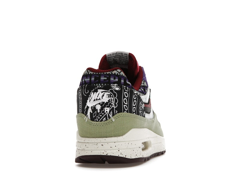 Nike Air Max 1 SP Concepts Denim Olive Canvas, vista a 360 gradi 29 di 36