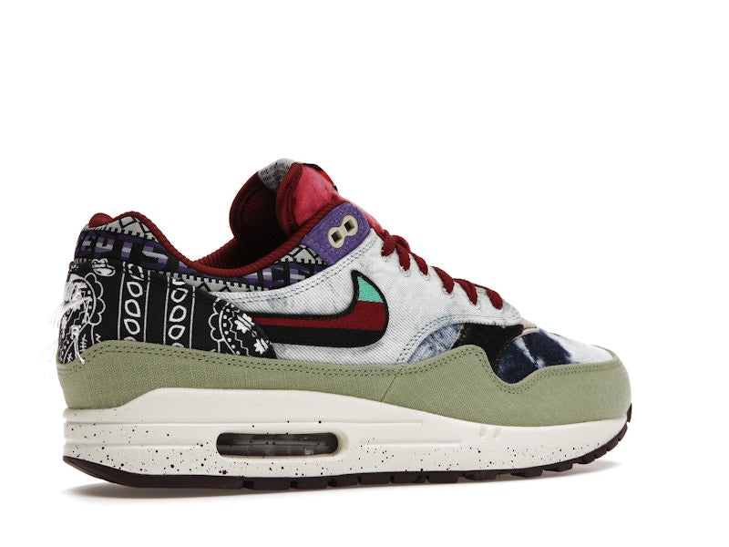 Nike Air Max 1 SP Concepts Denim Olive Canvas, vista a 360 gradi 34 di 36
