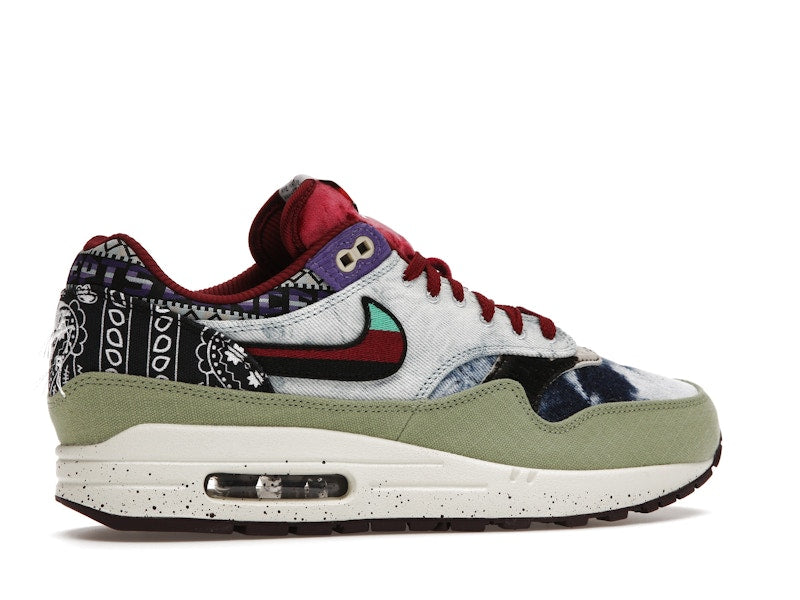 Nike Air Max 1 SP Concepts Denim Olive Canvas, vista a 360 gradi 35 di 36