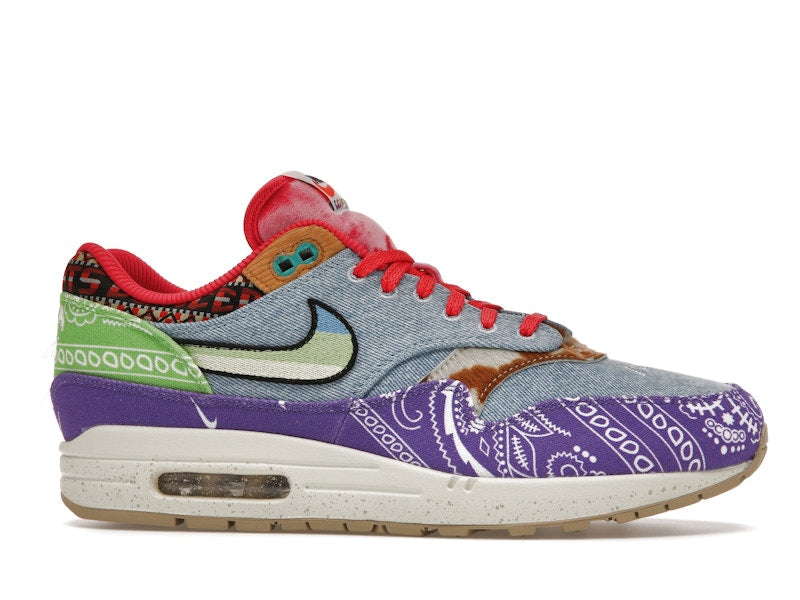 Nike Air Max 1 SP Concepts Denim Paisley, vista a 360 gradi 2 di 36