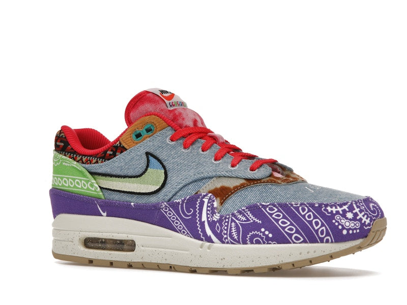 Nike Air Max 1 SP Concepts Denim Paisley, vista a 360 gradi 4 di 36