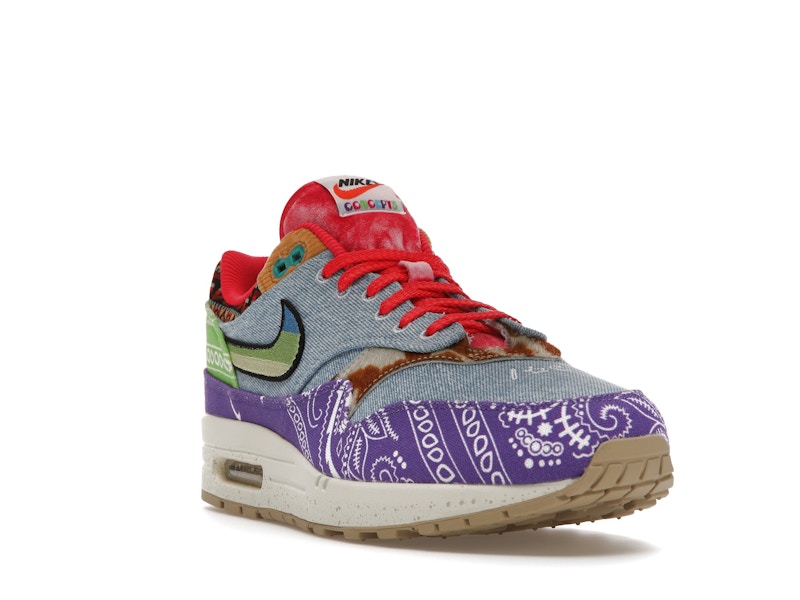Nike Air Max 1 SP Concepts Denim Paisley, vista a 360 gradi 7 di 36