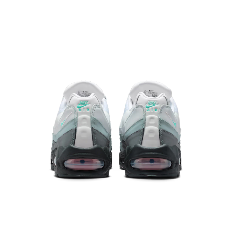 Nike Air Max 95 Big Bubble White Hyper Turquoise Pink Foam - vue arriere