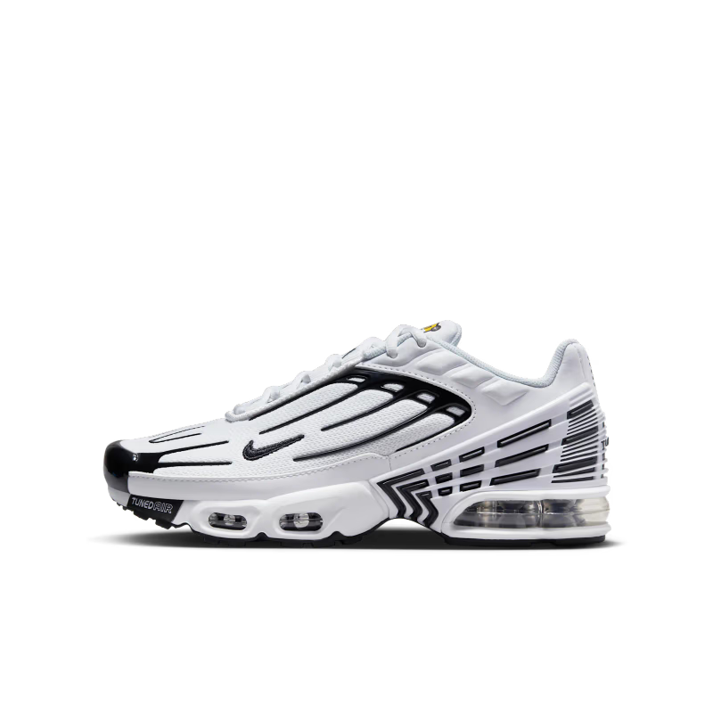 Nike Air Max Plus 3 White Black (GS) - vue profil
