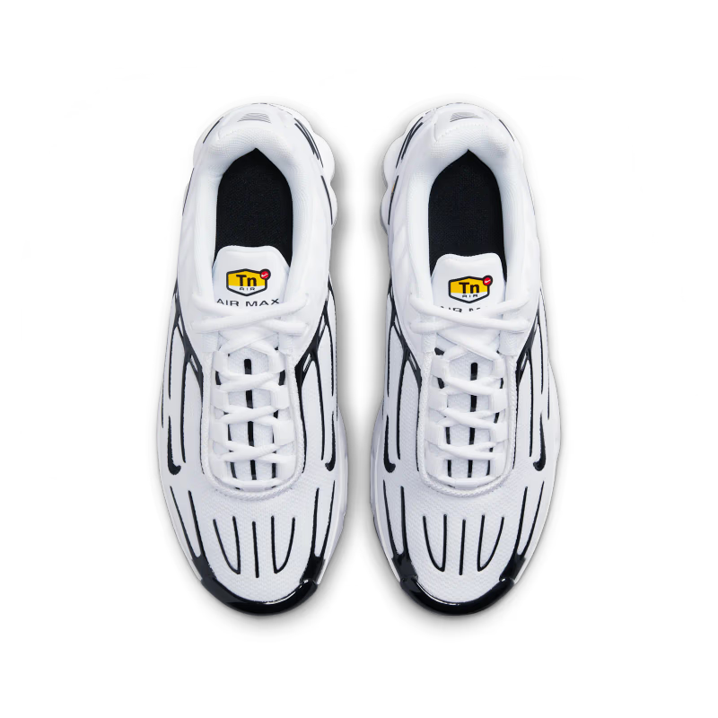 Nike Air Max Plus 3 White Black (GS) - vue dessus