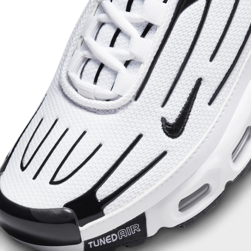 Nike Air Max Plus 3 White Black (GS) - vue detail