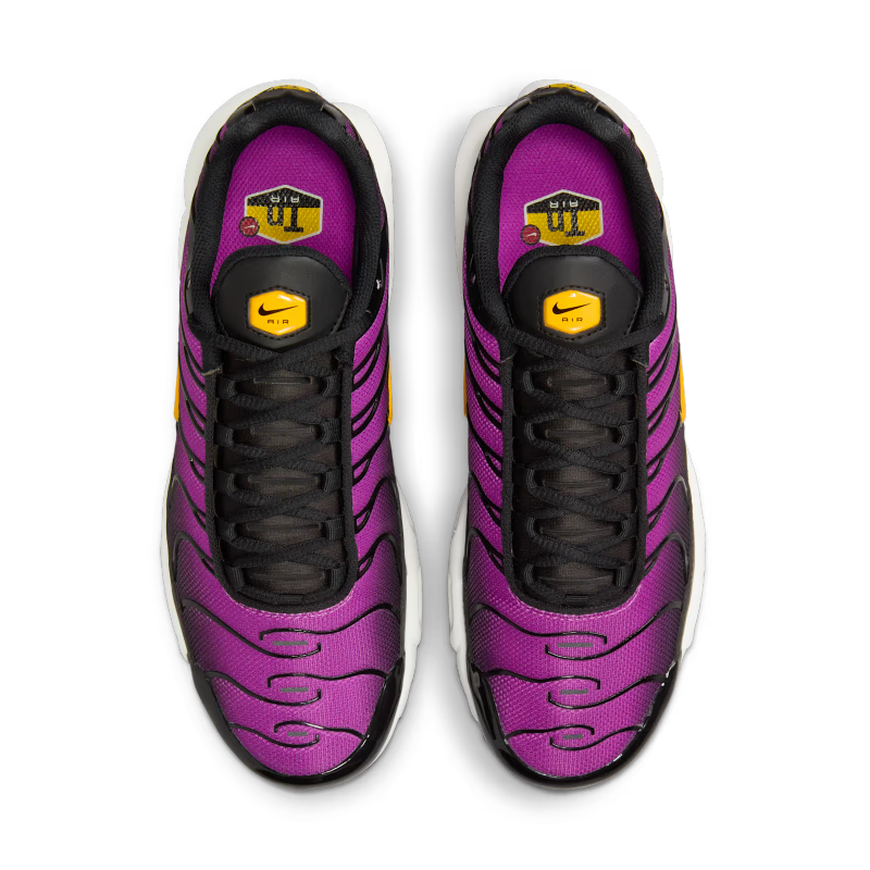 Nike Air Max Plus Black Laser Orange White Hyper Violet (Women's) - vue dessus