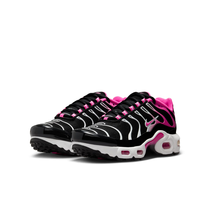Nike Air Max Plus Black White Laser Fuchsia (GS) - vue paire